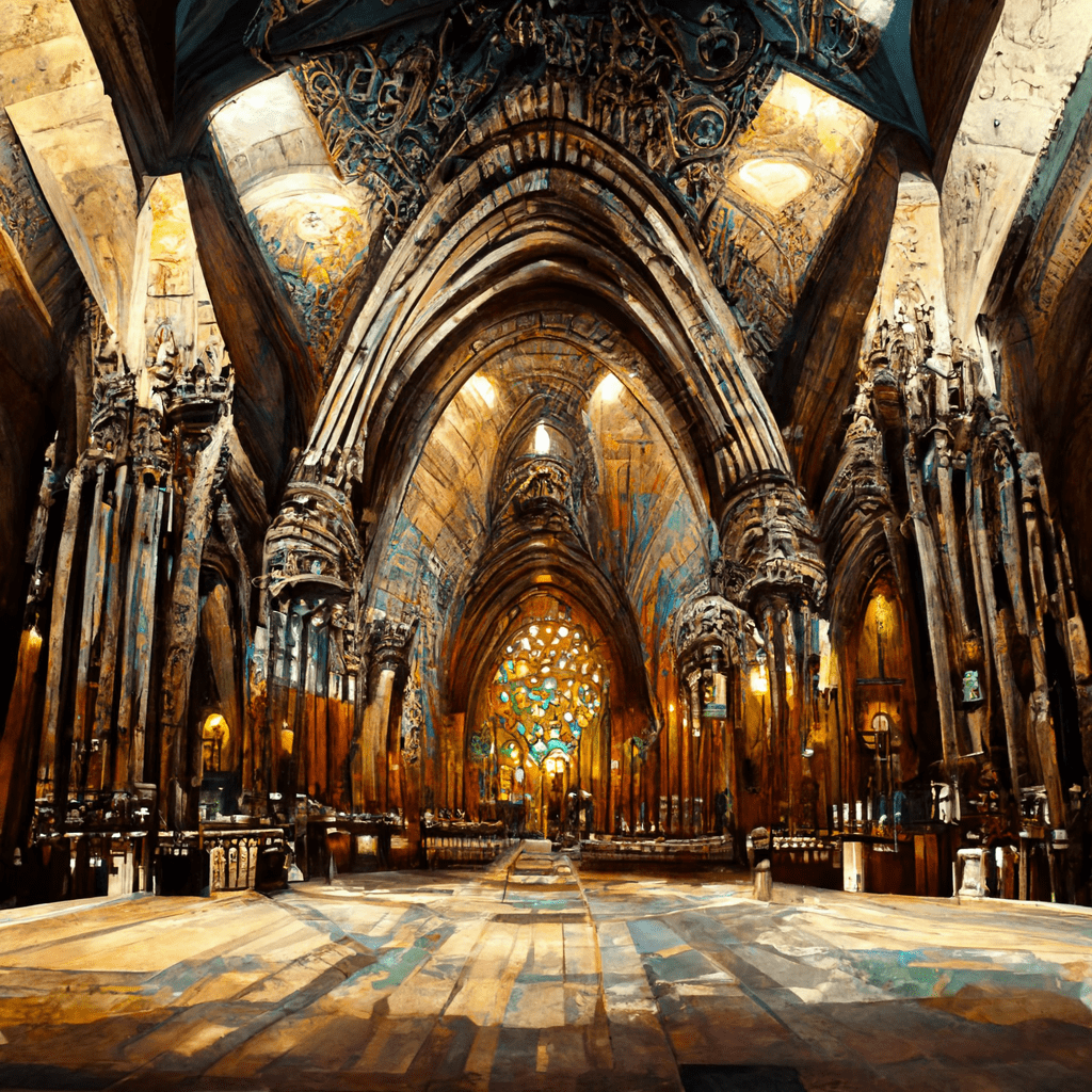 Glasgow Cathedral in the style of Gaudi