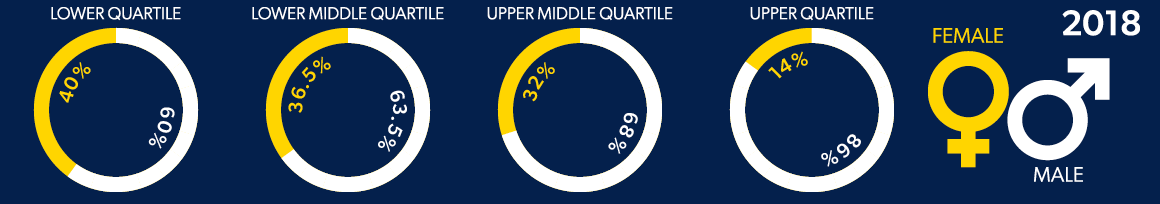 Selco gender pay by quartile 2018