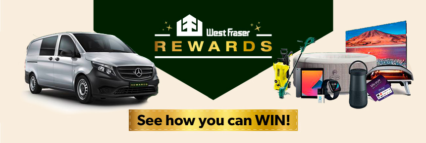 west fraser rewards banner van and prizes
