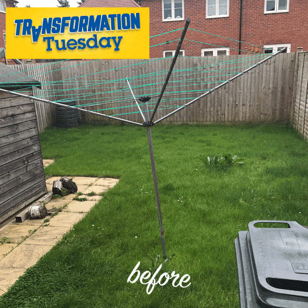 Selco Transformation Tuesday shows garden before and after makeover