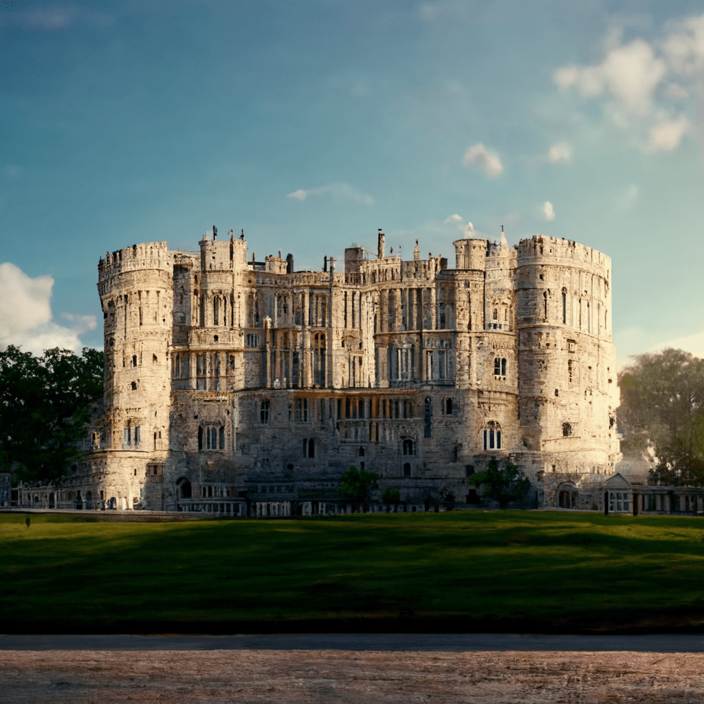 Windsor Castle in the style of Piano