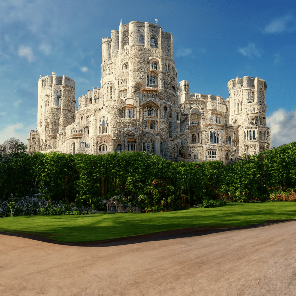 Windsor Castle in the style of Gaudi