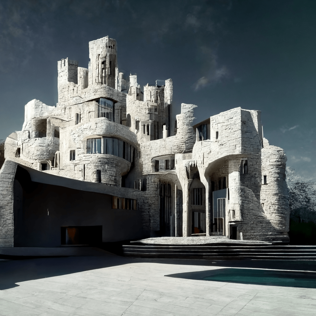 Windsor Castle in the style of Hadid