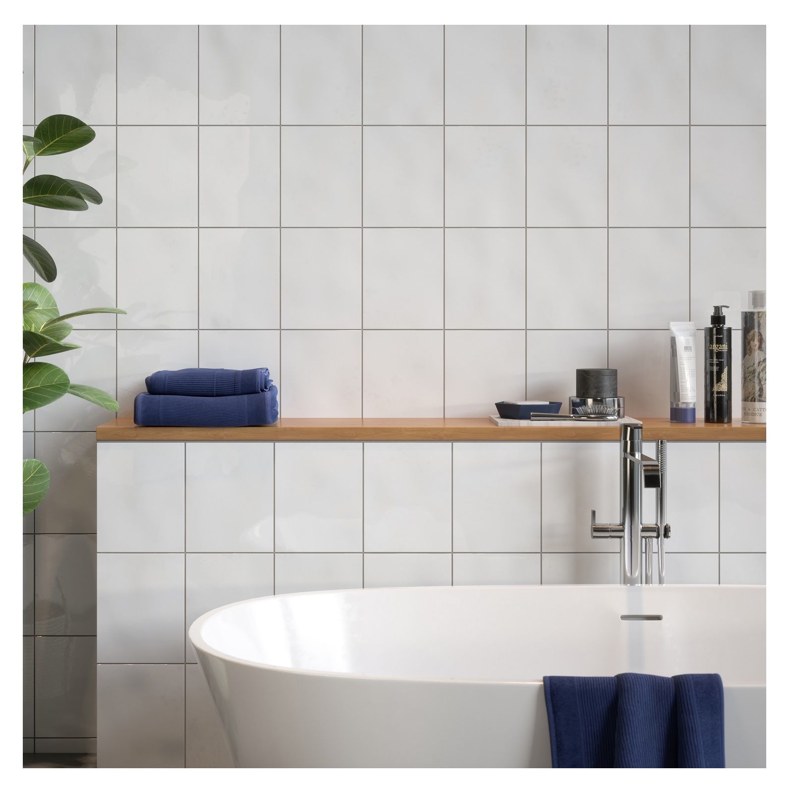 Bumpy White Ceramic Tile