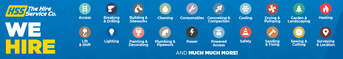 HSS Hire list of tools and equipment to hire