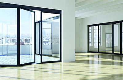 Black bi-fold doors