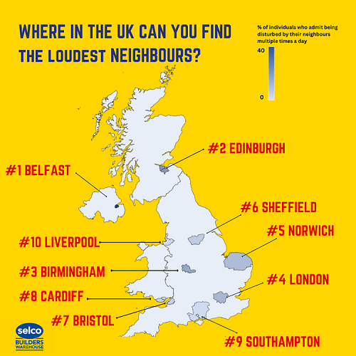 Britain's top 10 noisiest cities