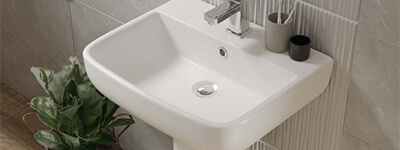 Bathroom basins and pedestals