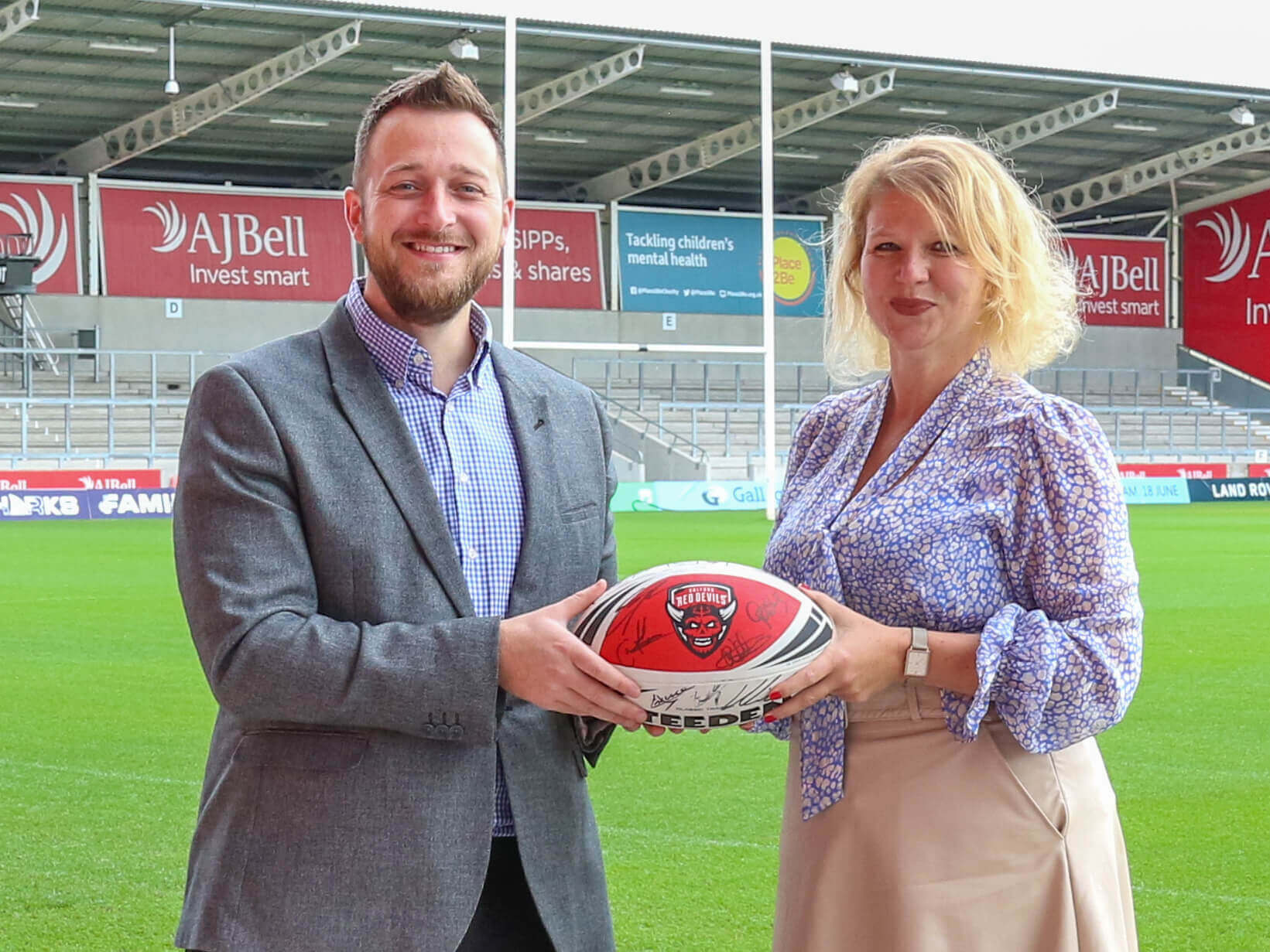 Selco's Carine Jessamine at Salford Red Devils rugby club