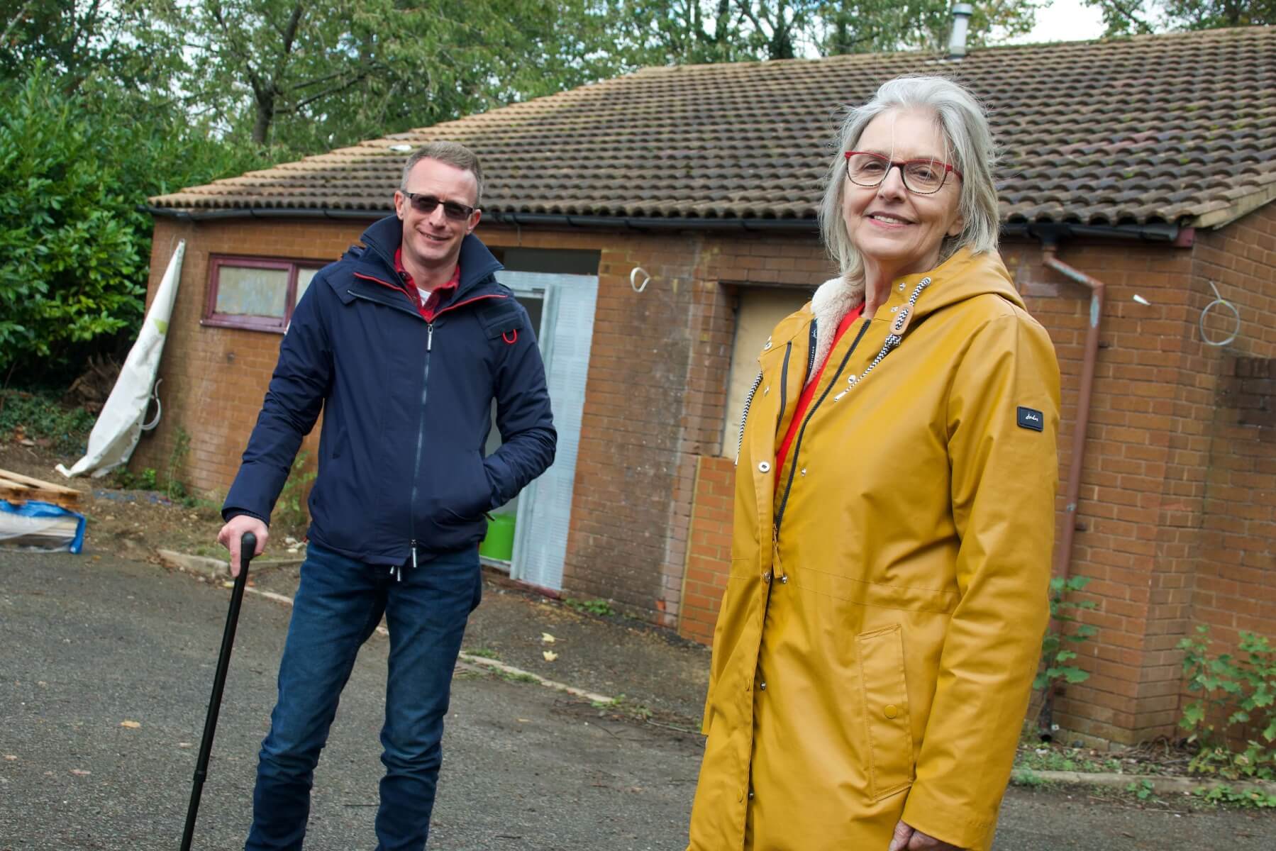 Dave Pickering and Pam Williams from Bus Shelter MK in Milton Keynes