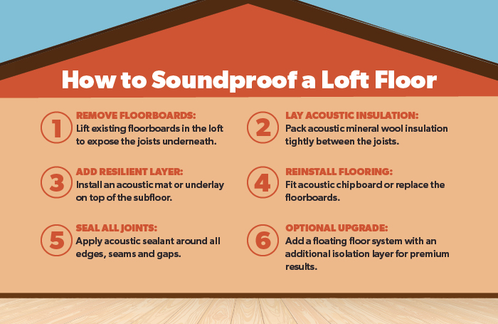 How to Soundproof a Loft Floor Infographic