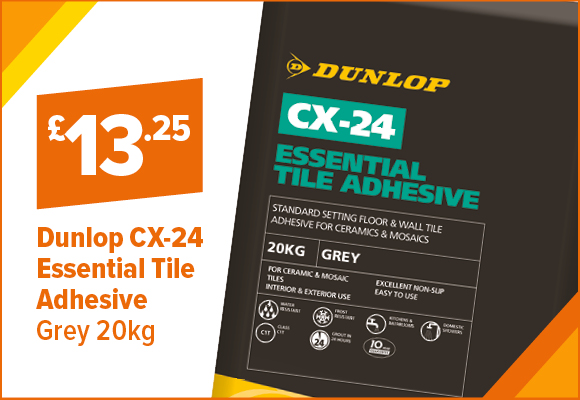 Dunlop CX-24 Essential Tile Adhesive Grey 20kg