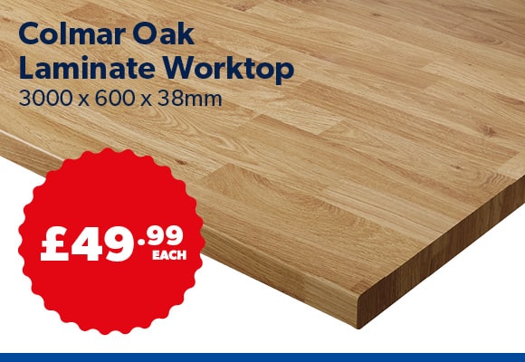 Colmar Oak Worktop 3000 x 600 x 38mm PEFC
