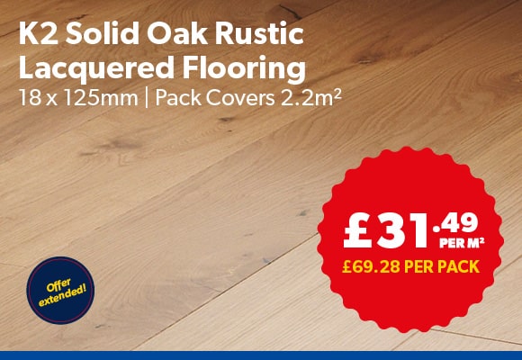 K2 Solid Oak Rustic Lacquered Floor