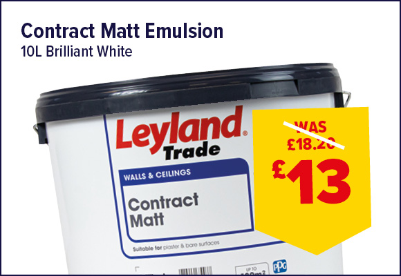 Leyland Trade Contract Matt Emulsion Brilliant White 10L

