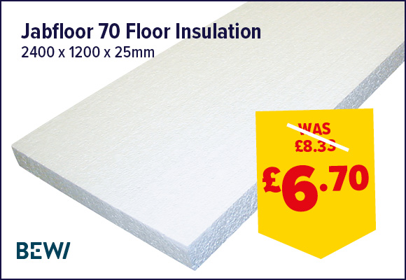 Jabfloor 70 Floor Insulation 2400 x 1200 x 25mm