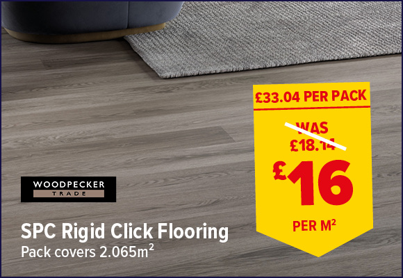 Woodpecker Trade Rigid Click Shade Oak SPC Vinyl Flooring With Integrated Underlay 2.065m²