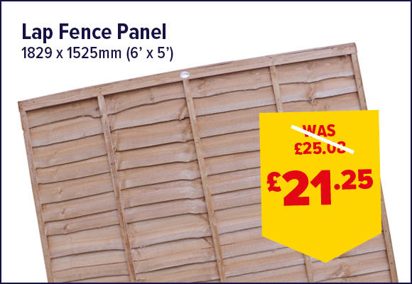 Lap Fence Panel 1829 x 1525mm (6' x 5') FSC®