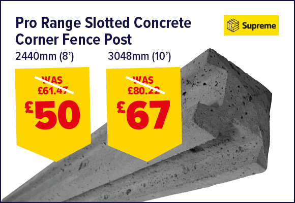 Supreme Pro Slotted Concrete Corner Post