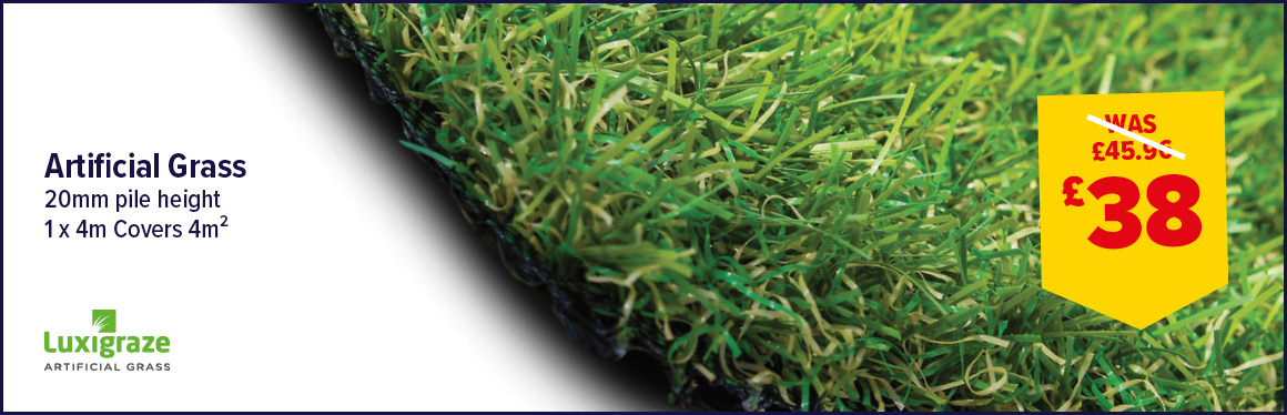 Luxigraze Artificial Grass Mini Roll 18-20mm x 1m x 4m Covers 4m²