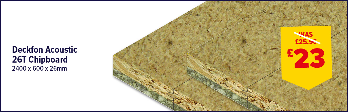 Deckfon Acoustic T&G Chipboard 26T 2400 x 600 x 26mm