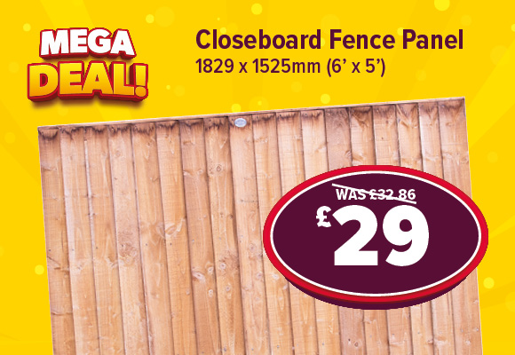 Closeboard Fence Panel 1829 x 1525mm (6' x 5') FSC®