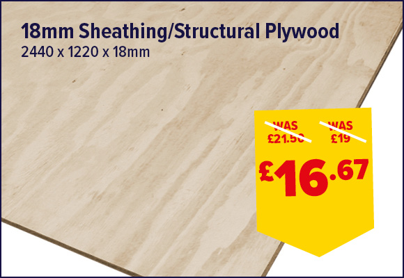 Sheathing Plywood 1220 x 2440 x 18mm
