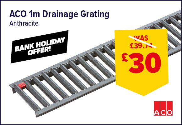 Aco Drainage Channel 1m Anthracite Grating 