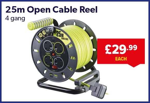 Open Cable Reel 4 Gang