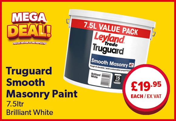 Leyland Truguard Smooth Masonry Paint Brilliant White