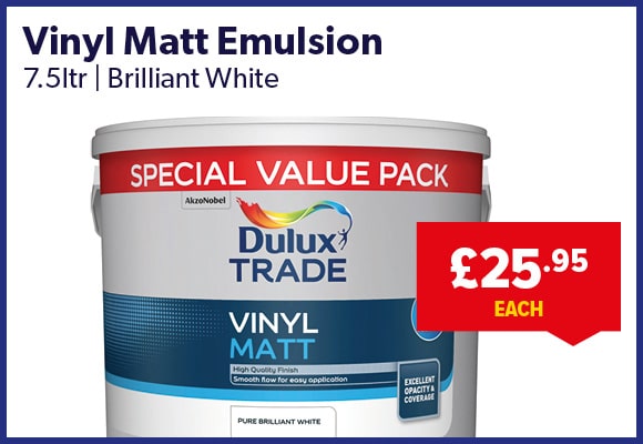 Dulux Trade Vinyl Matt Emulsion Brilliant White