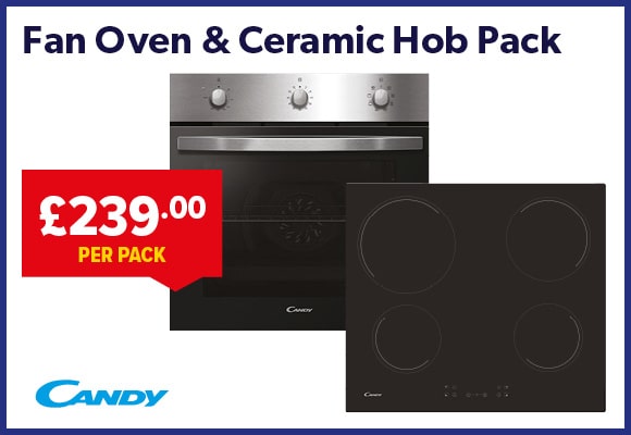 Candy Single Fan Oven & Ceramic Hob Pack