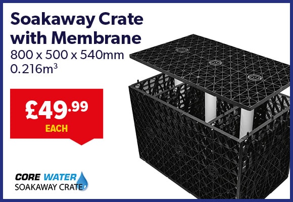 Core Water Soakaway Crate With Membrane