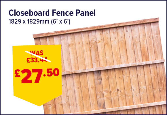 Closeboard Fence Panel 1829 x 1829mm (6' x 6') FSC®