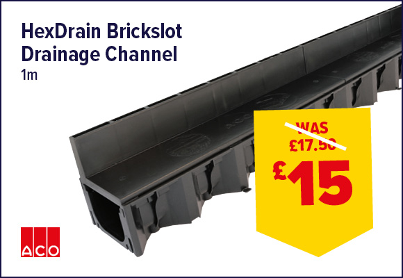 ACO HexDrain Brickslot 1m Channel with Slotted Grating