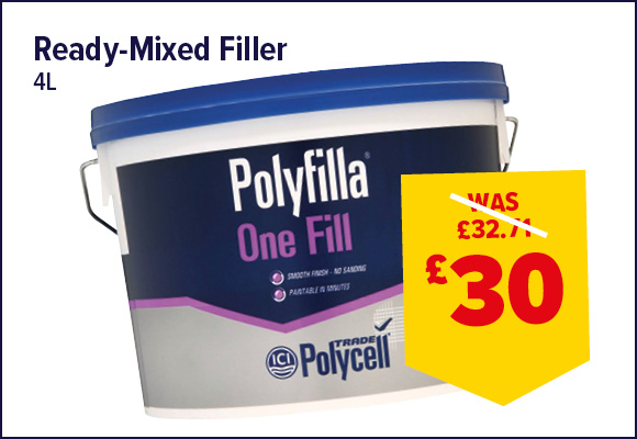 Polyfilla One Fill Ready Mixed Filler 4L