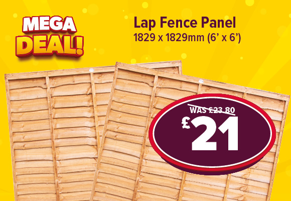 Lap Fence Panel 1829 x 1829mm (6' x 6') FSC®