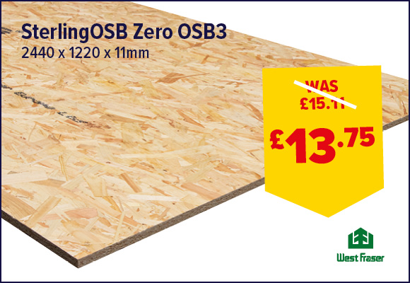 SterlingOSB Zero OSB3 Board 2440 x 1220 x 11mm FSC®