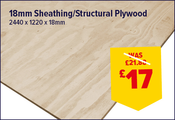 Sheathing Plywood 1220 x 2440 x 18mm