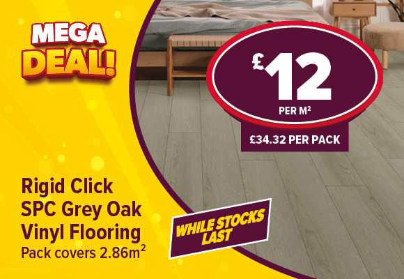 Rigid Click SPC Grey Oak Vinyl Flooring