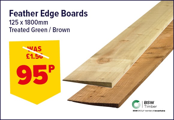 Treated Feather Edge Fence Board 