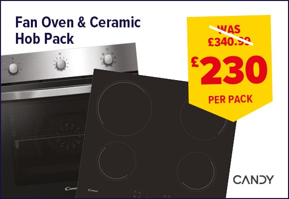 Candy Single Fan Oven & Ceramic Hob Pack