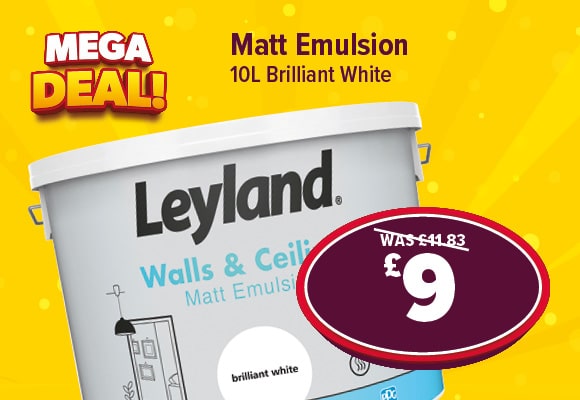 Leyland Matt Emulsion Brilliant White 10L