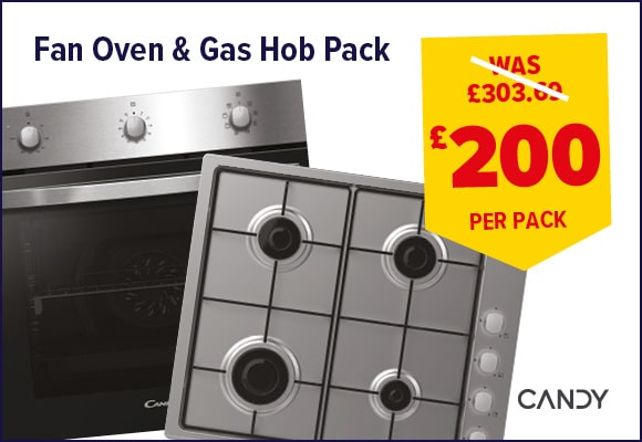Candy Single Fan Oven & Gas Hob Pack