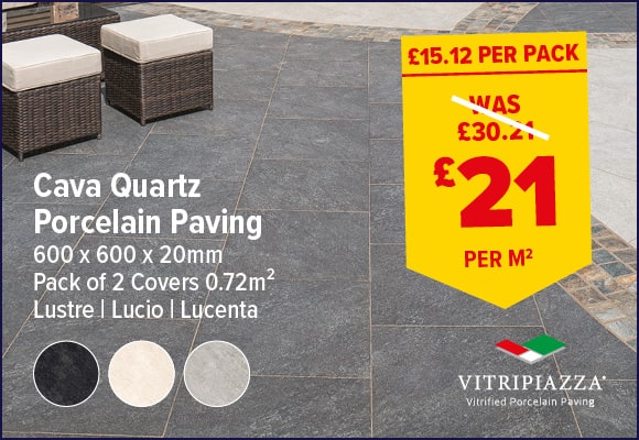 Vitripiazza Cava Quartz Porcelain Paving Slabs