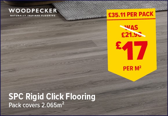 Woodpecker Trade Rigid Click Shade Oak SPC Vinyl Flooring With Integrated Underlay 