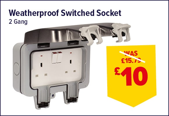 BG Nexus Weatherproof 2 Gang DP Switched Socket