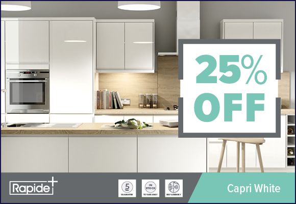 Capri White Self-Assembly Kitchen