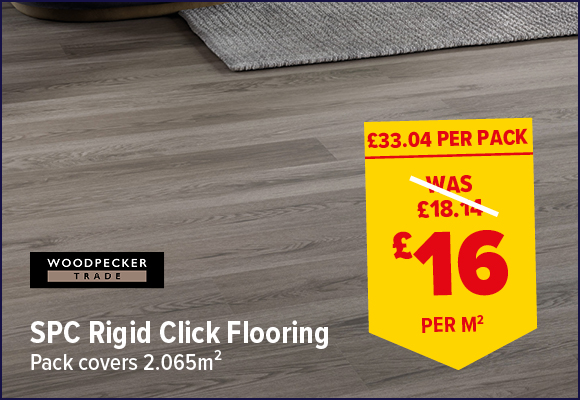 Woodpecker Trade Rigid Click Shade Oak SPC Vinyl Flooring With Integrated Underlay 2.065m²