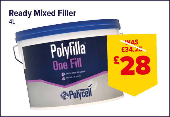 Polyfilla One Fill Ready Mixed Filler 4ltr